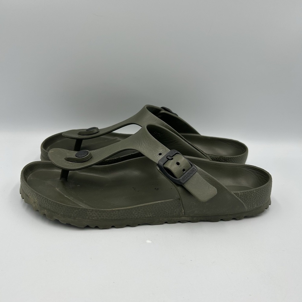 Birkenstock Gizeh Birko- Flor EVA Women's Thong Sandals Khaki Size 38 US 7 - Picture 4 of 8